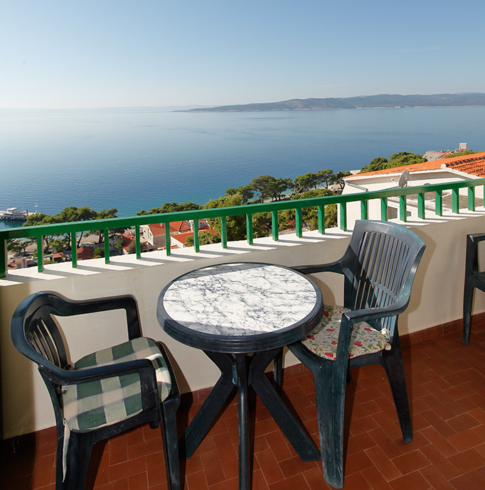 apartments Medi�, Brela - balcony with sea view