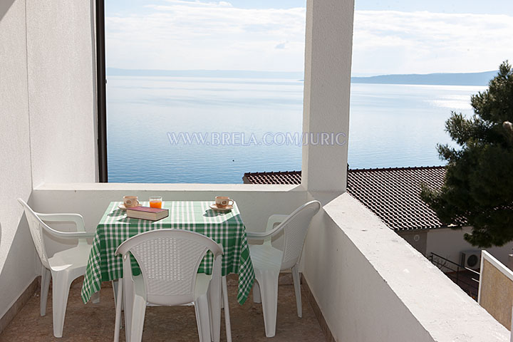 Apartments Juri�, Brela Soline - seaview from terrace
