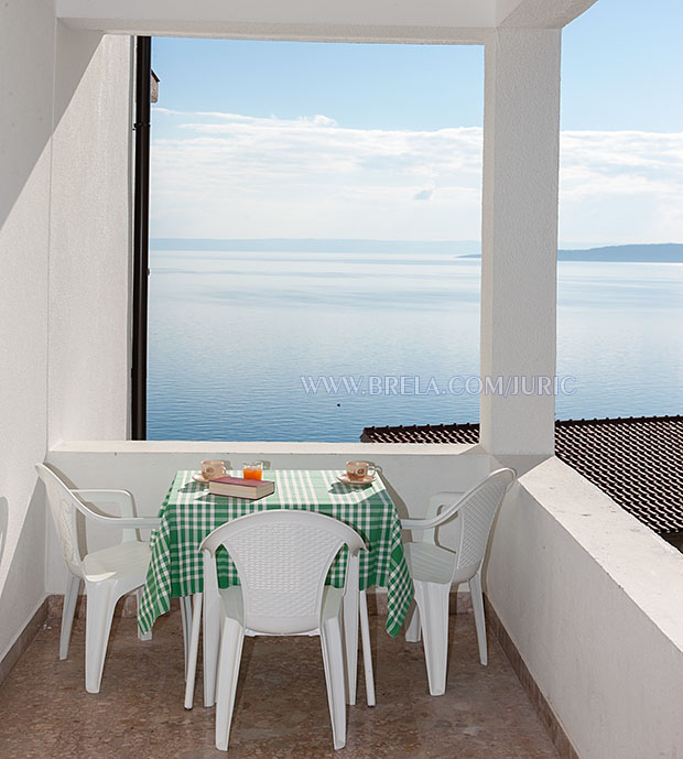 Apartments Juri�, Brela Soline - terrace with sea view