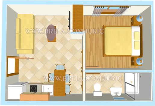 Apartments Juri�, Brela Soline - apartment's plan