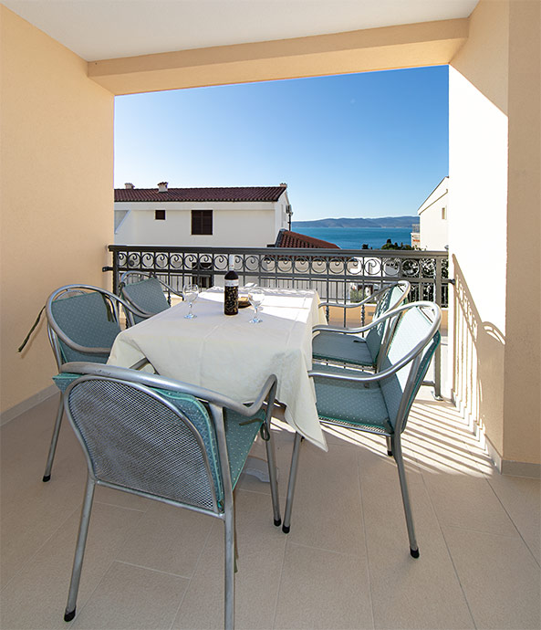 Apartments Kate, Brela - balcony with seaview