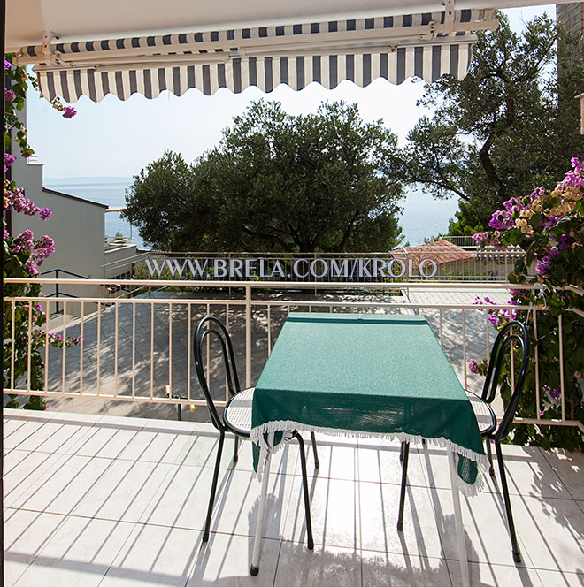 apartments Krolo, Brela - balcony with sea view
