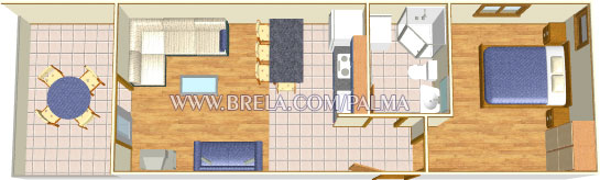 Apartments Palma, Brela - apartment's plan