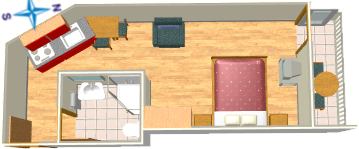 Apartments Palma, Brela - apartment's plan