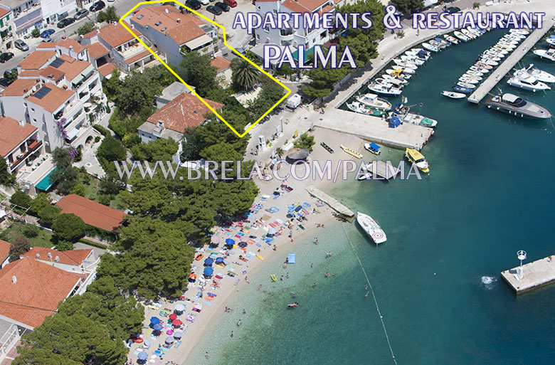 Apartments Palma, Brela, house position