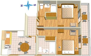 apartments Podra�e, Brela - Neven & Dubravko &Scaron;o&scaron;i�, plan