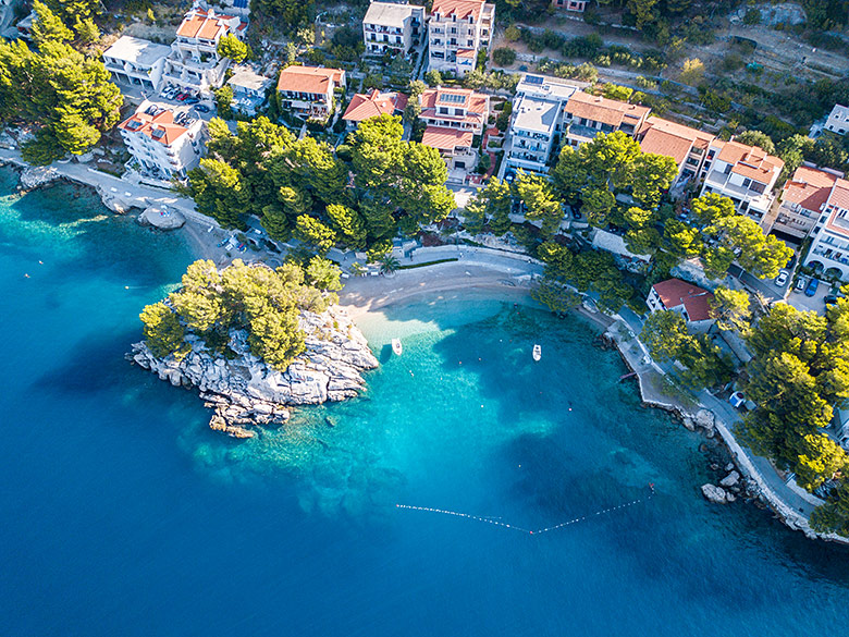 Brela Podra�e beach - drone view