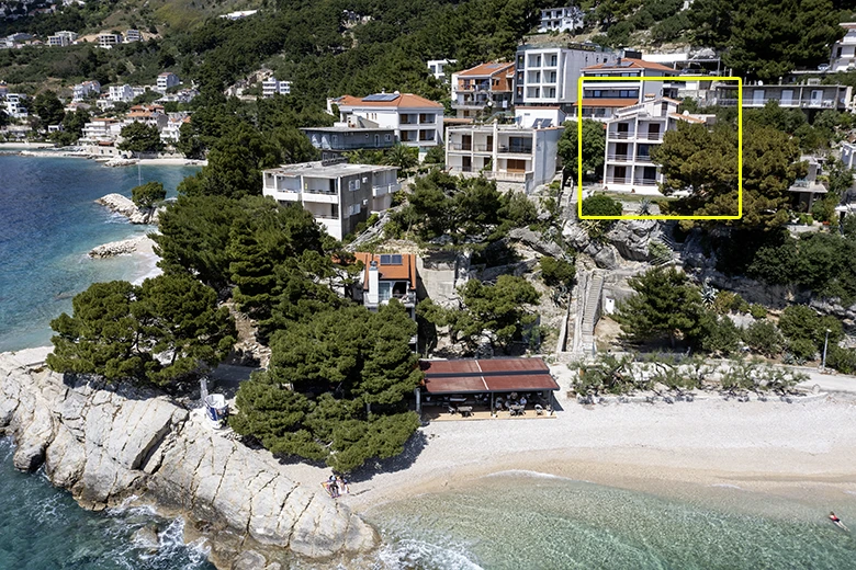 beach Brela Šćit aerial view