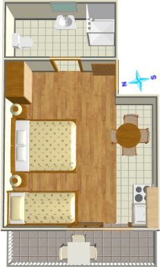 Apartments Škrabić, Brela - plan