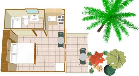 apartments Jure &Scaron;o&scaron;ić, Brela - plan