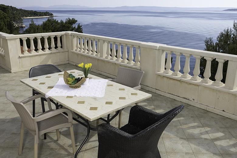 Apartments Villa kapetan Jure, Brela - terrace with panoramic sea view