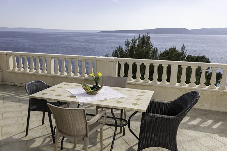 Apartments Villa kapetan Jure, Brela - terrace with panoramic sea view