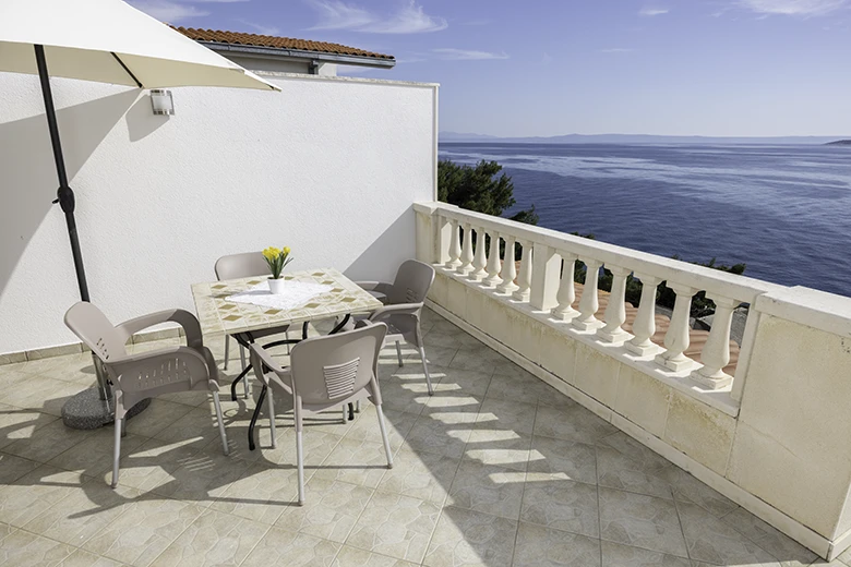 Apartments Villa kapetan Jure, Brela - terrace with panoramic sea view