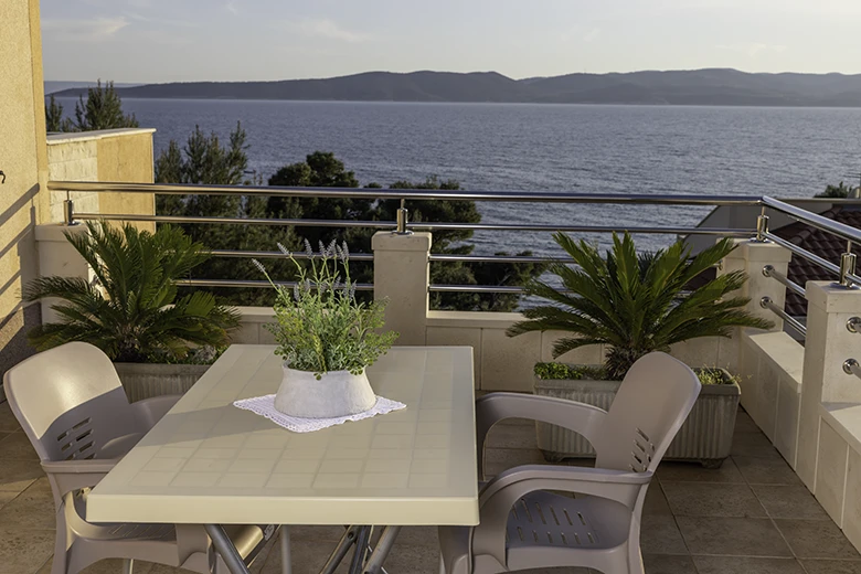 Apartments Villa kapetan Jure, Brela - terrace with panoramic sea view