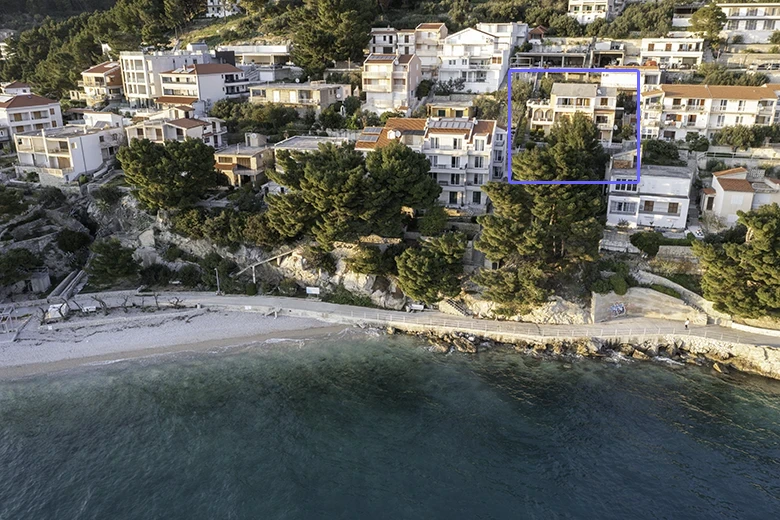 beach, Brela - aerial view