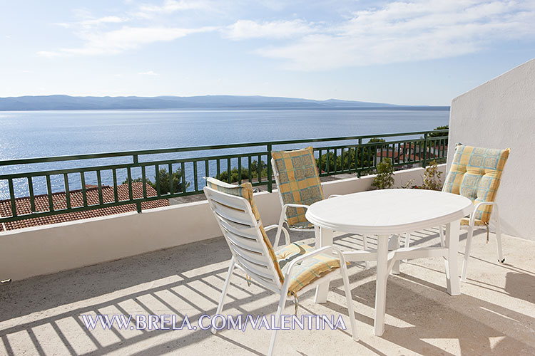 apartments Valentina, Brela &Scaron;�it - balcony with beautiful sea view
